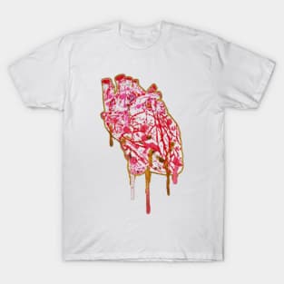 Dripping Paint Splatter Heart T-Shirt